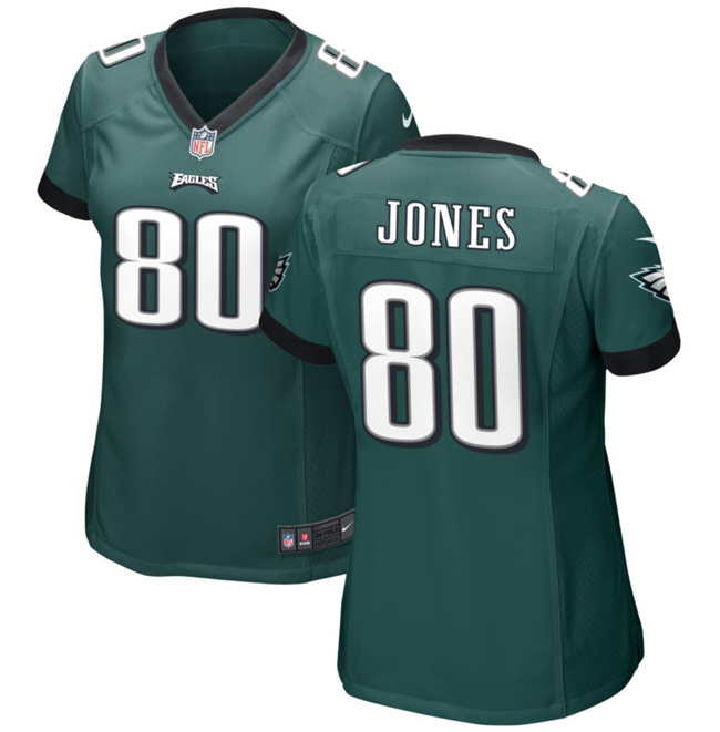 Women's Philadelphia Eagles #80 Julio Jones Green Football Stitched Jersey(Run Small)